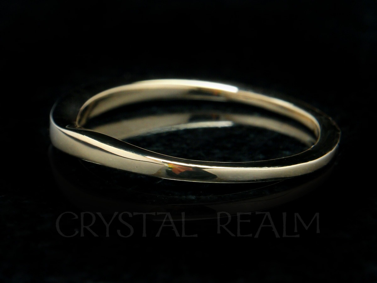 Shadow wedding band for standard weave or tightly woven engagement puzzle ring