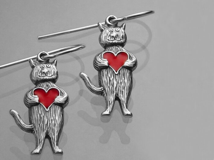 heart-cat-earrings-sterling-silver-and-enamel