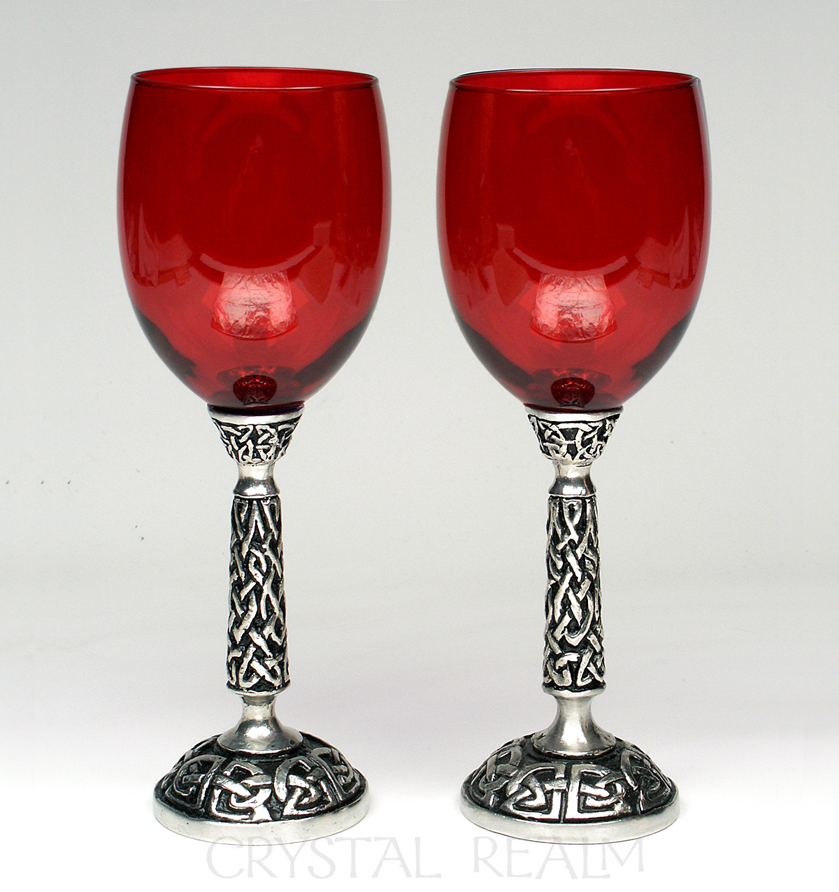 celtic red wine glass